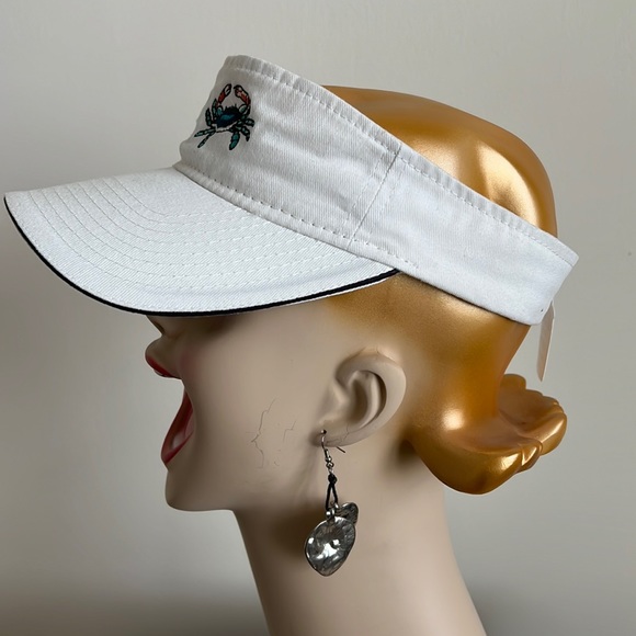 SUMMER SpEcIaL!   WHITE - CRAB ISLAND - DESTIN FLORIDA VISOR - Picture 3 of 4